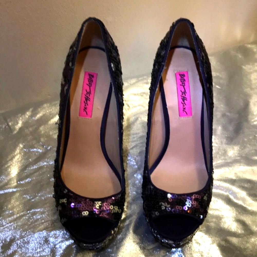 Betsy Johnson Multi Color Shimmer Sequence 7m 5” … - image 1